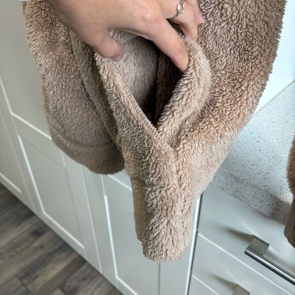 Hem & Thread fuzzy knit open front hooded cardigan sweater - Picture 6 of 8